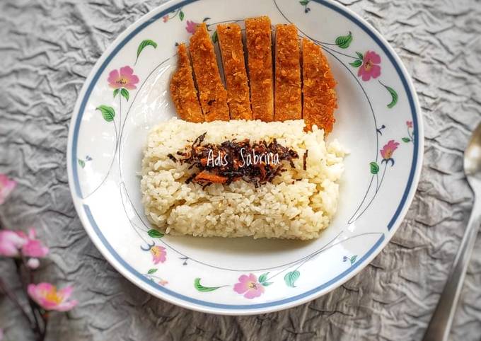 Butter rice chicken katsu