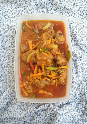 Foto resep Tumis ayam tepung asam manis pedas