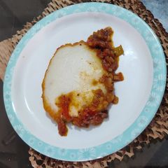 A picture of Idli Shakshuka (Leftover Dosa batter).