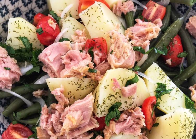 Salada de vagem, batata e atum - Tudogosreceitas