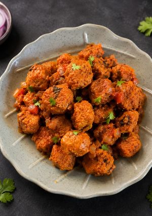 सोया चंक्स ड्राई सब्जी रेसिपी मुख्य फोटो