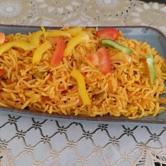 A picture of Leftover Rice Schezwan Fried Rice.