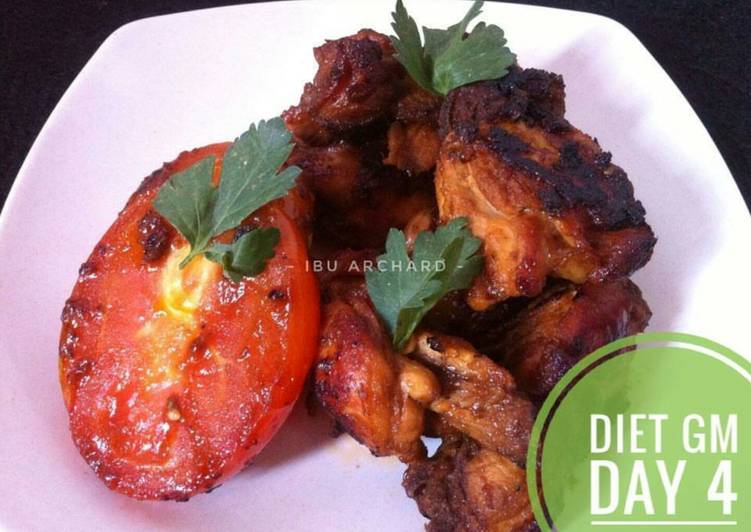 Resep Diet GM day 5 Ayam panggang saus tomat oleh Alnase 