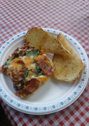 A picture of Breakfast lasagna.