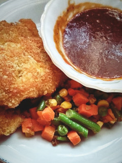 Foto resep Chicken katsu blackpepper with mix vegetable