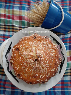 عکسی از دستور کیک کنجدی یک تخم مرغی