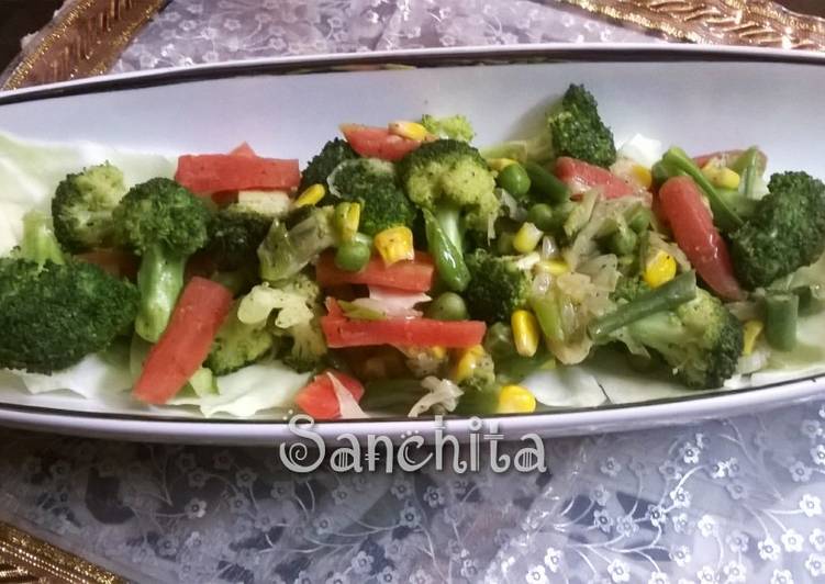 Steps to Prepare Homemade Broccoli Corn Crunchy Salad