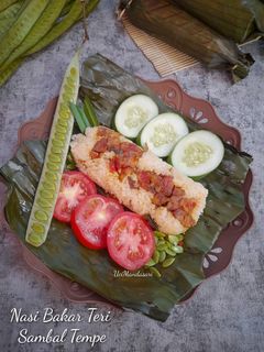 Foto resep Nasi Bakar Teri Sambal Tempe