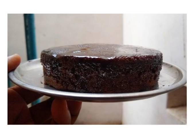 Chocolate biscuit cake(steamed)No maida,No cream,no eggs recipe main photo