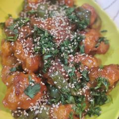 A picture of Gobhi Manchurian.