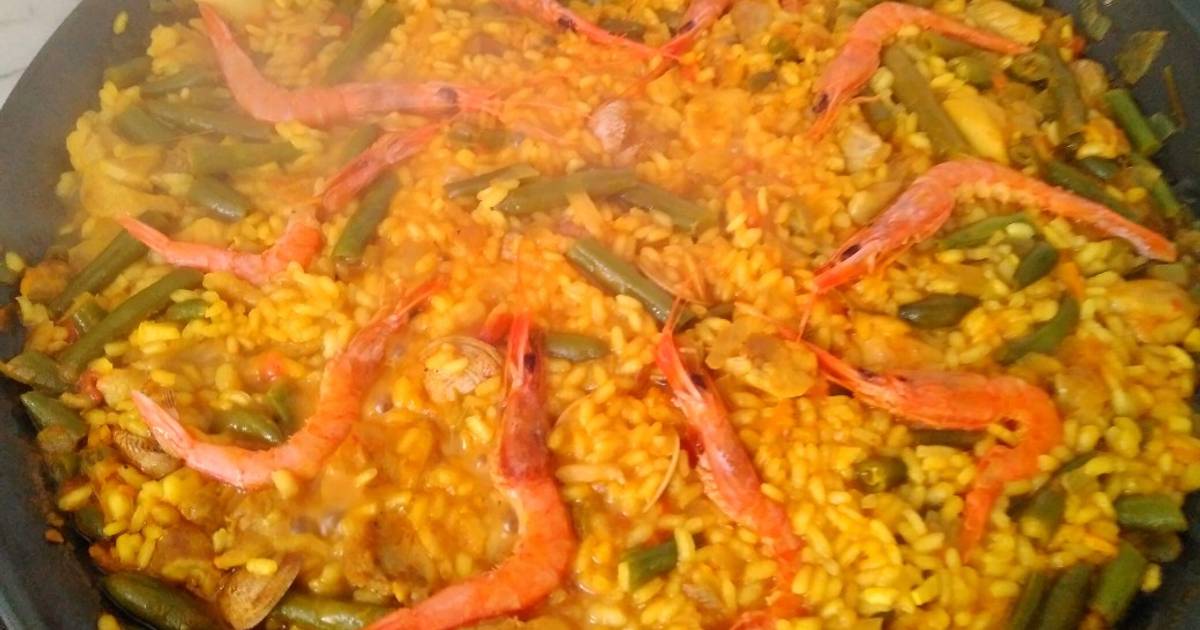 Paella con pollo y gambas 95 recetas caseras Cookpad