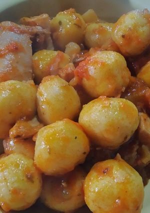 Una foto de Ñoquis Rellenos De Muzzarella con tuco de pollo