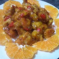 Orange chicken A picture of Orange chicken .
