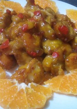 A picture of Orange chicken .