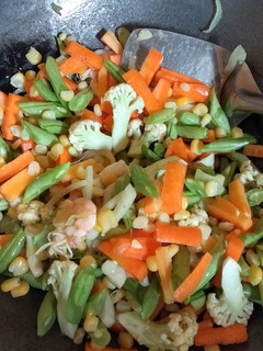 Foto resep Tumis Sayur Udang Simpel : Buncis, Wortel, Bungkol, jagung pipil