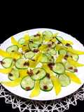 Ensalada de queso fresco pepino y mango