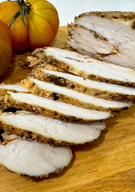 Una foto de Pechuga de pollo braseada