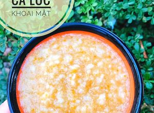 Hình của món Ăn dặm - Cháo cá lóc khoai lang mật.