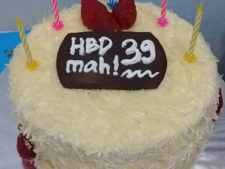 Cara Simple Membikin Resep  Birthday Cake / Base Brownies Coklat &amp;amp; Keju Kukus Eggless yang Bikin Ngiler, Enak Banget