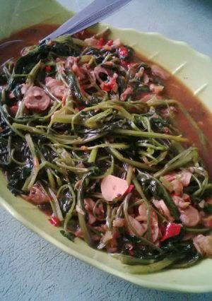 Foto resep Tumis kangkung jamur kancing