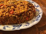 A picture of fish paella