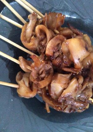 Foto resep Sate jamur simpel #berburucelemekemas #revolusi2019