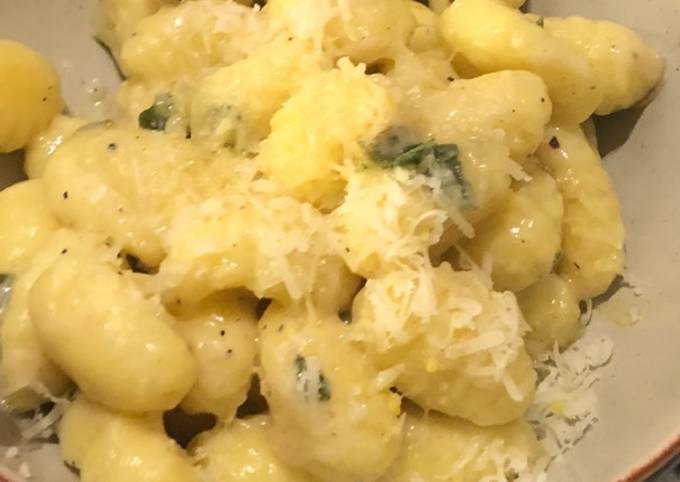 Easiest Way to Prepare Ultimate Pumpkin gnocchi with truffle oil and sage