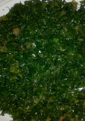 A picture of Fried kales.