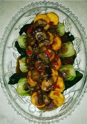 Foto resep Tahu pokcoy cah jamur