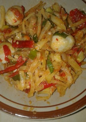 Foto resep Sambal kentang telur puyuh