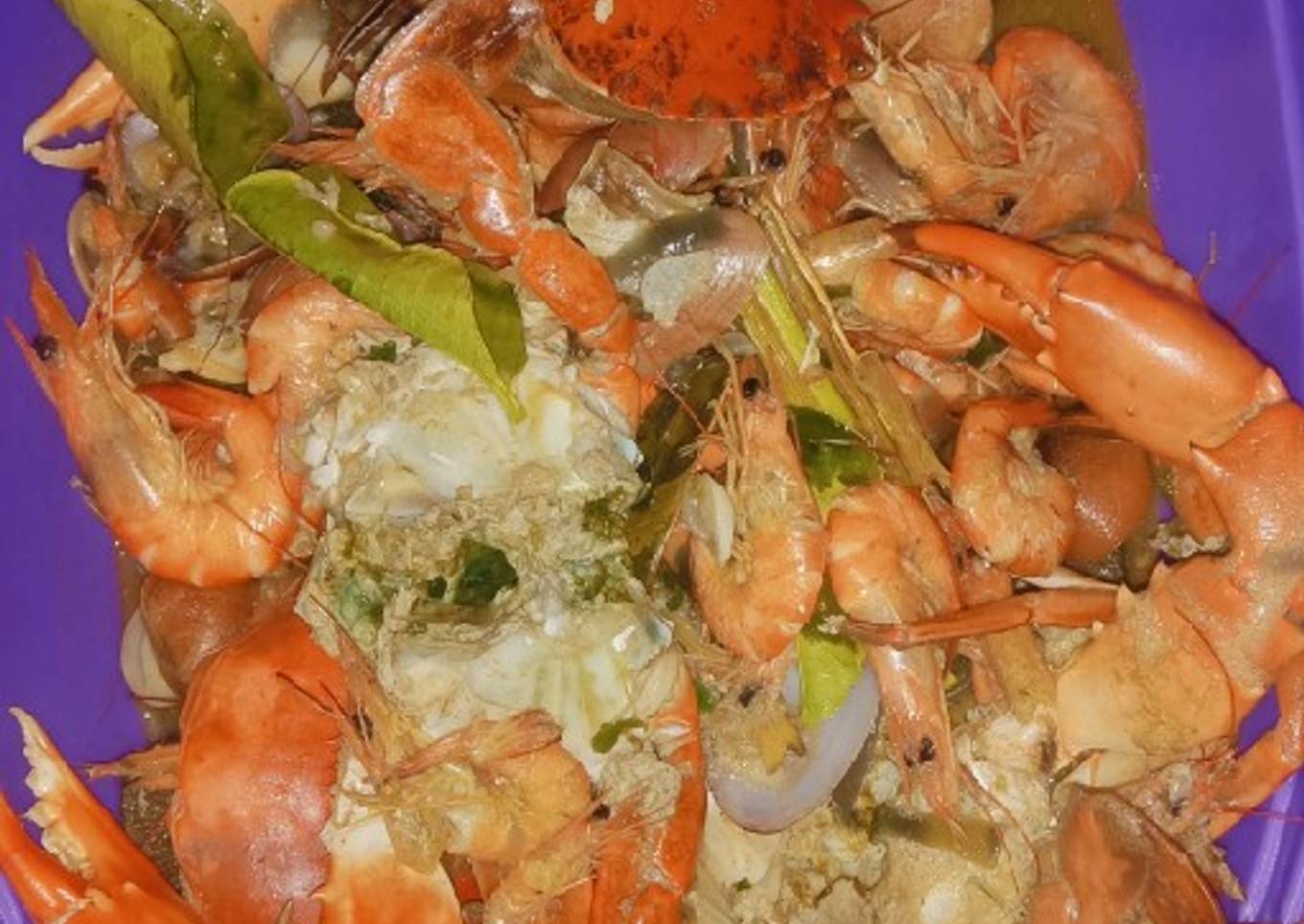 Resep Kepiting,kerang dan udang Nano nano (Asam manis dan pedas) yang
Enak Banget