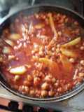 Bacalao, garbanzos y papas
