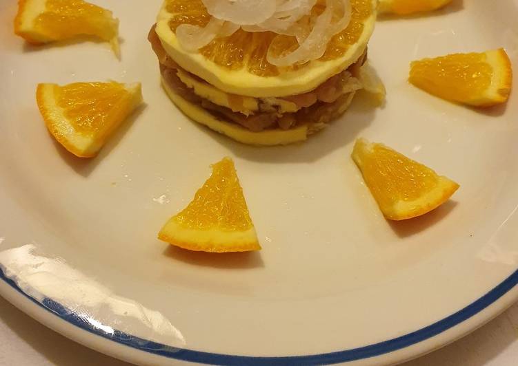 Ricetta Aringa affumicata con arance e cipolla gelificata ...