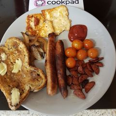 A picture of My One pan Sausage breakfast 💟.