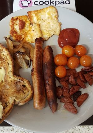 A picture of My One pan Sausage breakfast 💟.