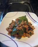 Archuchas rellenas con carne de pavo