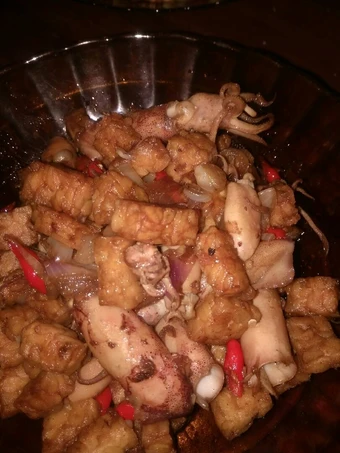Cara Simple Membuat Resep  Oseng tempe dan cumi asin yang Bisa Manjain Lidah, Lezat