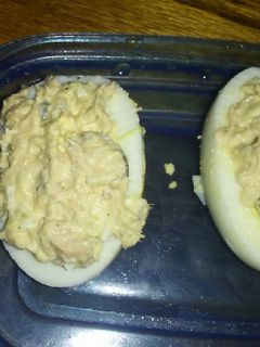 A picture of Tuna Salad Deviled Eggs.