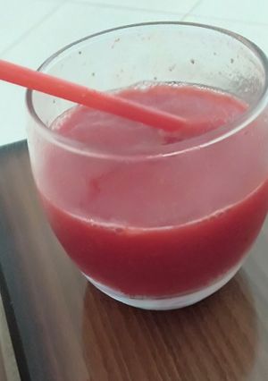 صورة لوصفة عصير الفراولة 🍓🍓🍓