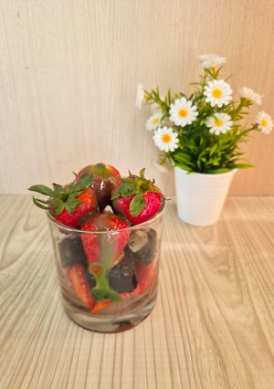 Foto resep Strawberry Brownies Cup Matcha