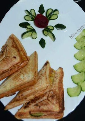 A picture of Chicken tikka sandwitch.