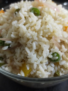 A picture of Vegetables Fried Rice No Soya sauce.