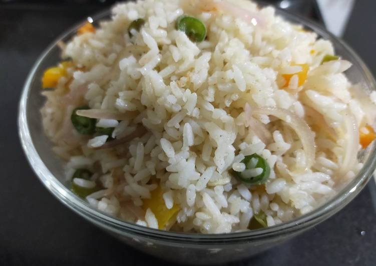 Easiest Way to Prepare Speedy Vegetables Fried Rice No Soya sauce