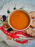 Fish Soup with Buttered Toasted Bread