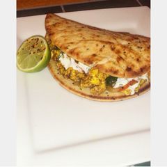 10 minute Indian Spiced Spinach & Egg Morning Wrap A picture of 10 minute Indian Spiced Spinach & Egg Morning Wrap.