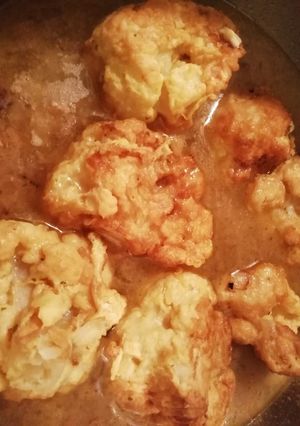Una foto de Coliflor en salsa