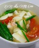 Canh hẹ đậu hũ nấu tôm