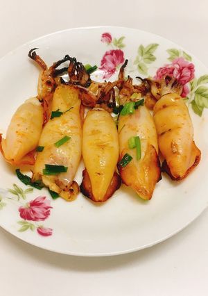 Hình của món Mực trứng nướng muối ớt.