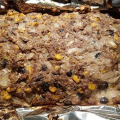 A picture of Gluten-Free Black Bean + Turkey Meatloaf.