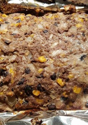 A picture of Gluten-Free Black Bean + Turkey Meatloaf.